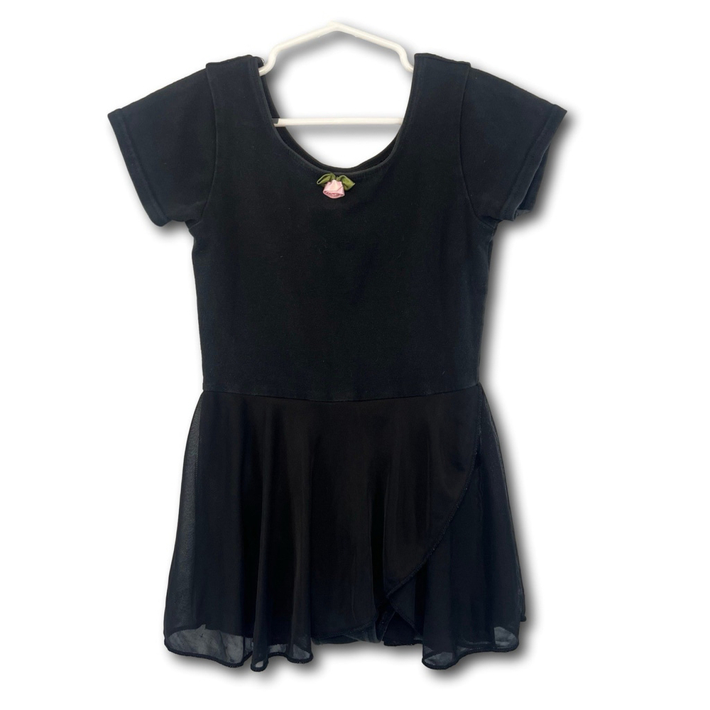 Future Star By Capezio Skirted Leotard Black Girls Size Small Ballet Dance